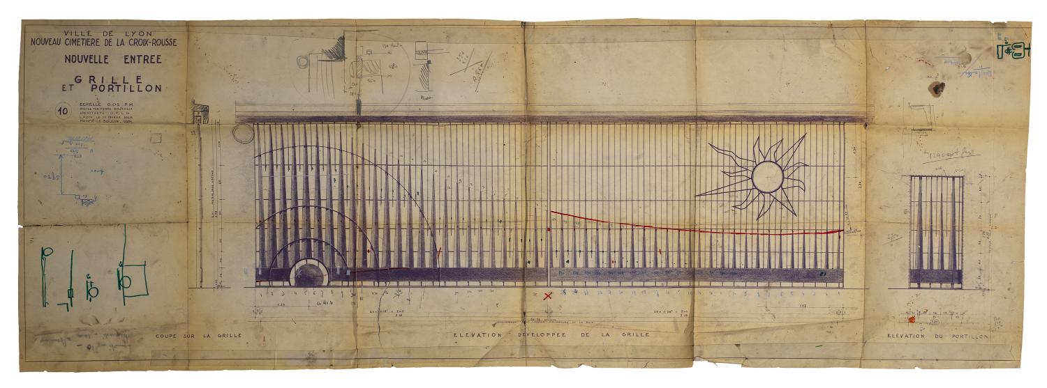 Ensemble de 2 vantaux monumentaux du portail et vantail du portillon