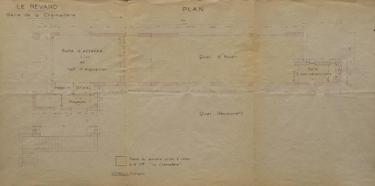 Gare d'arrivée du chemin de fer à crémaillère du Revard, puis supérette La Crémaillère, actuellement colonie de vacances de la ville de Pantin dit Centre La Crémaillère