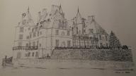 Gravure de G. Sauthon - "Château de Randan"