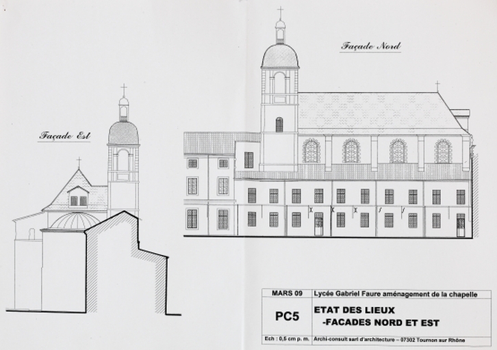 Église du collège des jésuites de Tournon, actuellement chapelle du lycée Gabriel-Faure