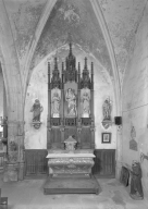 Retable architecturé à niches et statues : saint Joseph et sainte Marie-Madeleine (ensemble de l'autel de la Vierge)