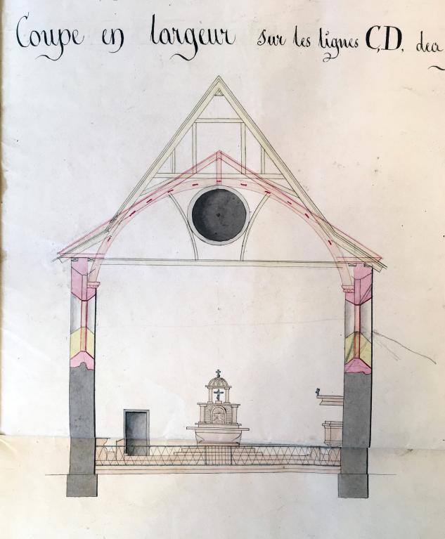 Eglise du collège des jésuites d'Aurillac, puis musée de peinture, actuellement salle polyvalente du collège Jeanne de la Treilhe