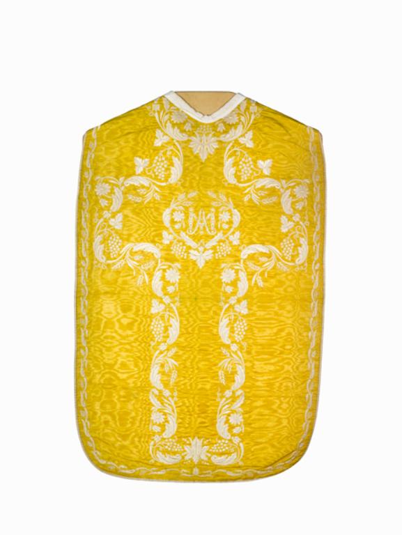 chasuble, étole, manipule : ornement réversible : ornement jaune, ornement vert