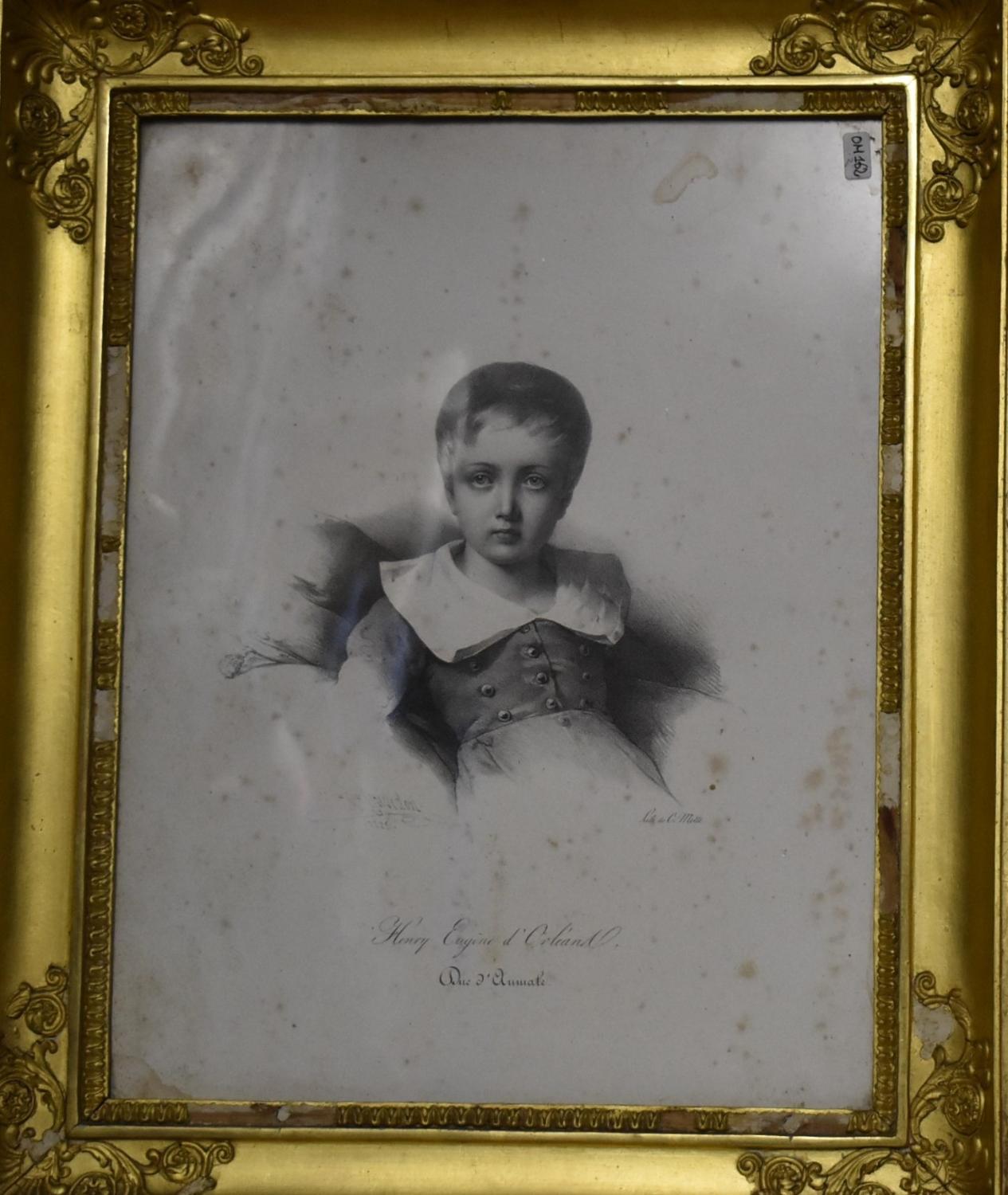 Estampe - Portrait d'Henri d'Orléans duc d'Aumale (1822-1897), enfant