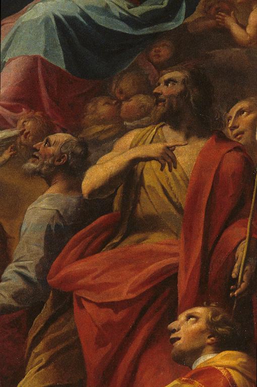 Tableau, cadre, bas-relief : La Sainte Trinité apparaissant à saint Ignace ou le Mystère de la Sainte Trinité