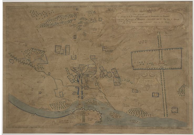 Plan : Plan général du bourg de la Guillotière, mandement de Bèchevelin en Dauphiné