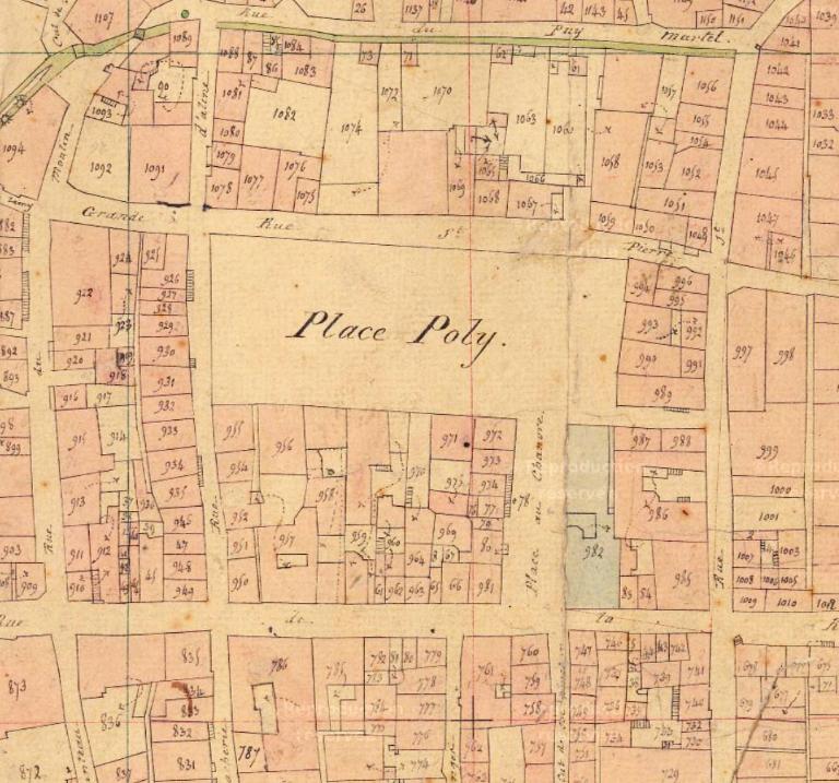 Cadastre napoléonien, 1831 : détail (AD Puy-de-Dôme, 51 Fi 355)