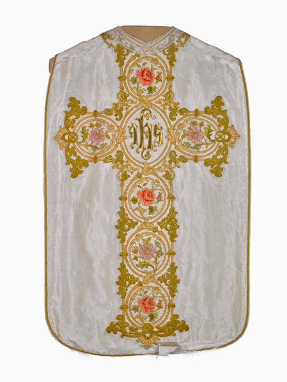 chasuble, étole, manipule : ornement blanc n°3