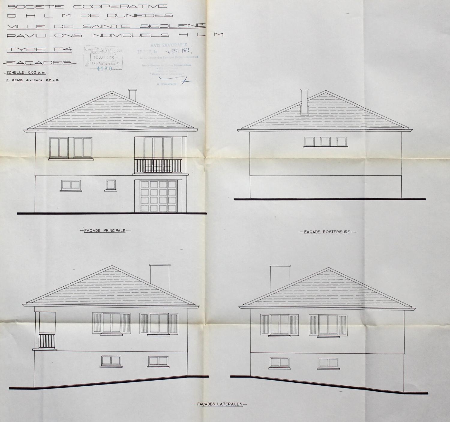 Les immeubles HLM de la Croix-Saint-Romain et le lotissement Les Érables à Sainte-Sigolène.