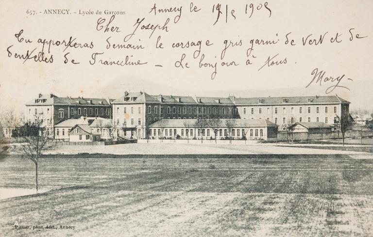 Lycée de garçons, actuellement Lycée Claude-Louis-Berthollet