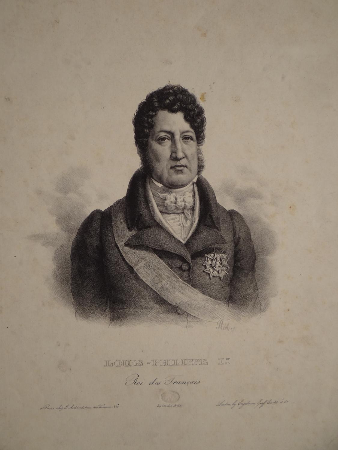 Lithographie d'Étienne Ardit d'après Robert - Portrait de Louis-Philippe Ier, roi des Français