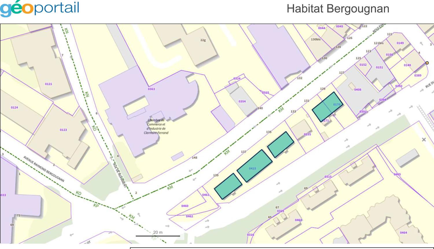 Plan, secteur urbain