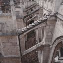 Elévation sud de la nef, perspective des arcs-boutants vue depuis le transept