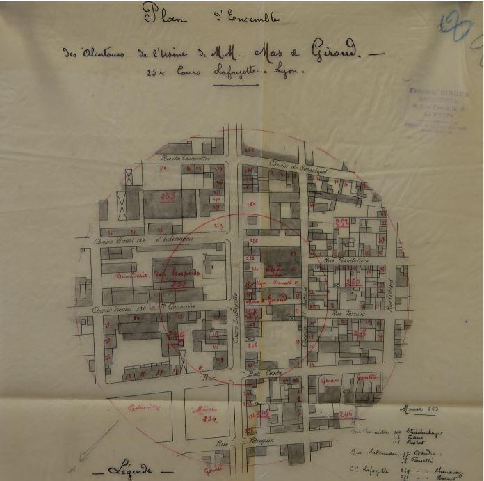 Usine Mas & Giroud, lits en fer (AD Rhône : 1904 5Metcl 153)