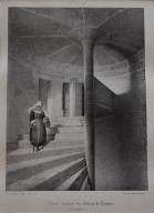Estampe de Godefroy Engelmann : Grand escalier du château de Randan