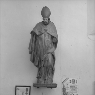 Ensemble de 2 statues : saints évêques (saint Galmier ?)