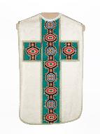 chasuble, étole, manipule : ornement blanc n°2