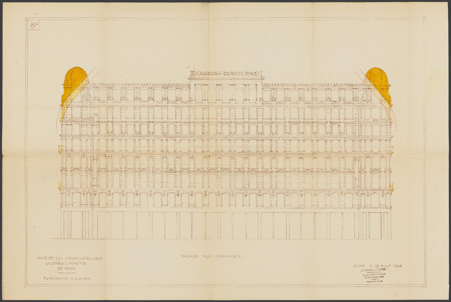 Magasin de commerce : Grands magasins Sineux, puis Grands Magasins des Cordeliers, puis Galeries Lafayette