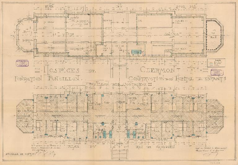 Hôtel-Dieu de Clermont-Ferrand : le pavillon des militaires et l'hôpital pour enfants