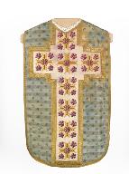 chasuble, étole, conopée, bourse de corporal : ornement vert