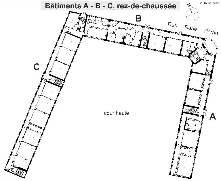 Groupe scolaire de Montroux, puis Cité technique, actuellement lycée d'enseignement général, technologique et professionnel René-Perrin