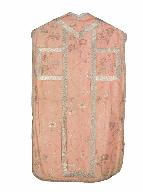 chasuble, étole, manipule, voile de calice, bourse de corporal : ornement rose