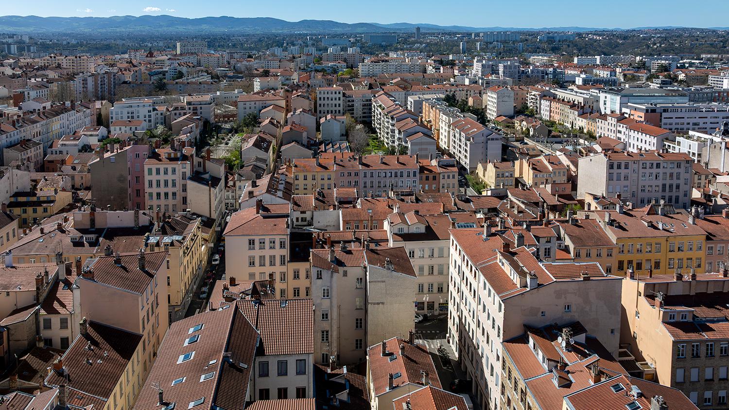 Vue d'ensemble secteur des immeubles-ateliers (vue drone)