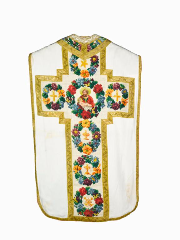 chasuble, bourse de corporal : ornement blanc n°5