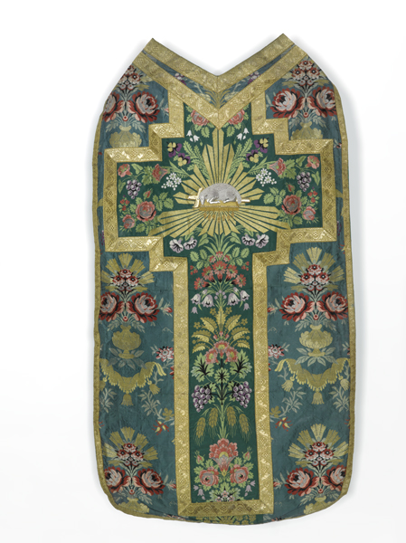 ornement vert : chasuble