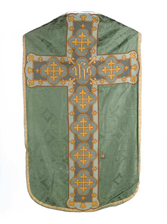 chasuble, manipule, voile de calice : ornement vert