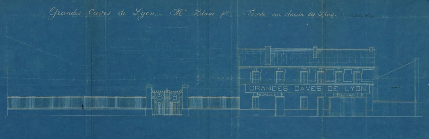 Plan usine des grandes caves de Lyon 1915 (ACL : 314W559-225)