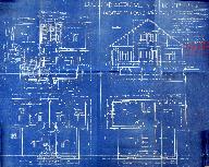 Habitation du directeur : plans et coupe, par M. Roux-Spitz, 1928 (AC Lyon, 1616 WP 231)