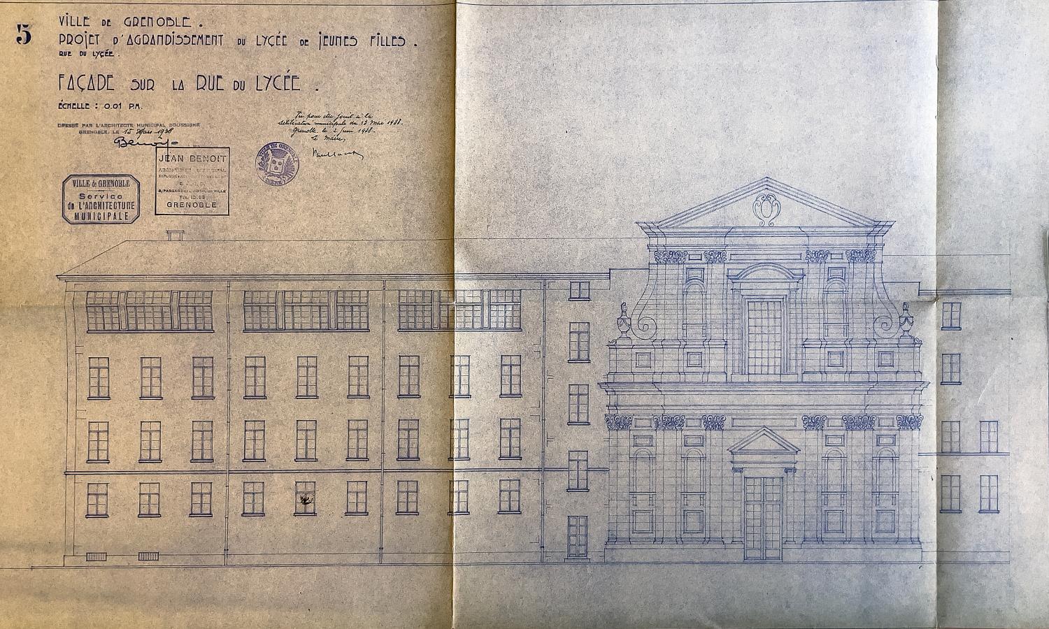 Collège de jésuites, dit Royal-Dauphin, puis école centrale, lycée, collège royal, lycée de garçons puis lycée de jeunes filles, actuellement cité scolaire Stendhal
