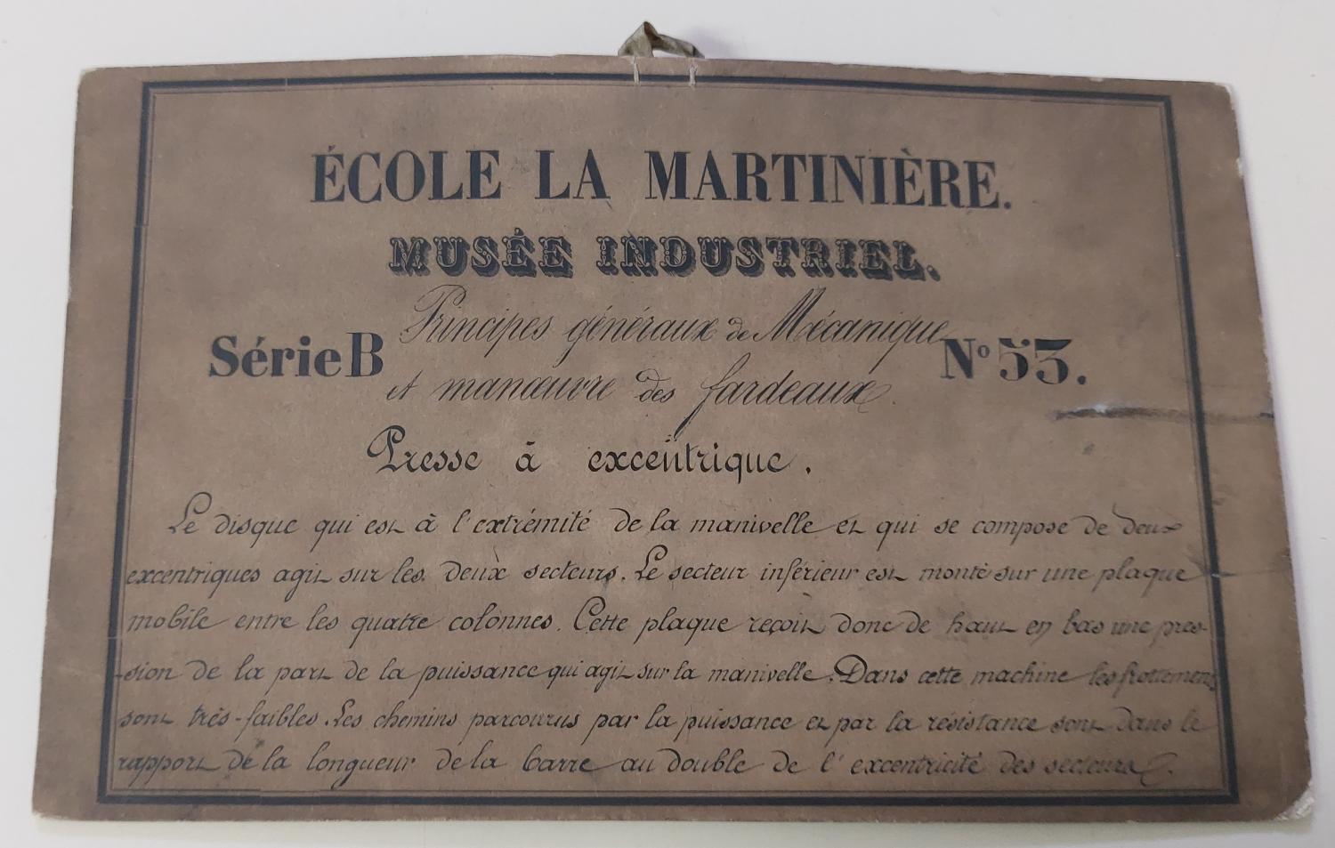 Machine à façonner, presse à excentrique