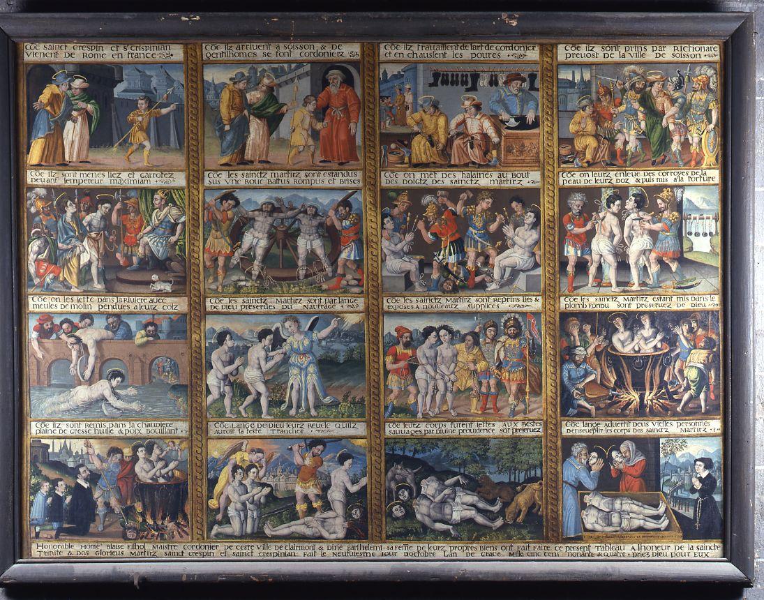 tableau : la légende des saints Crépin et Crépinien