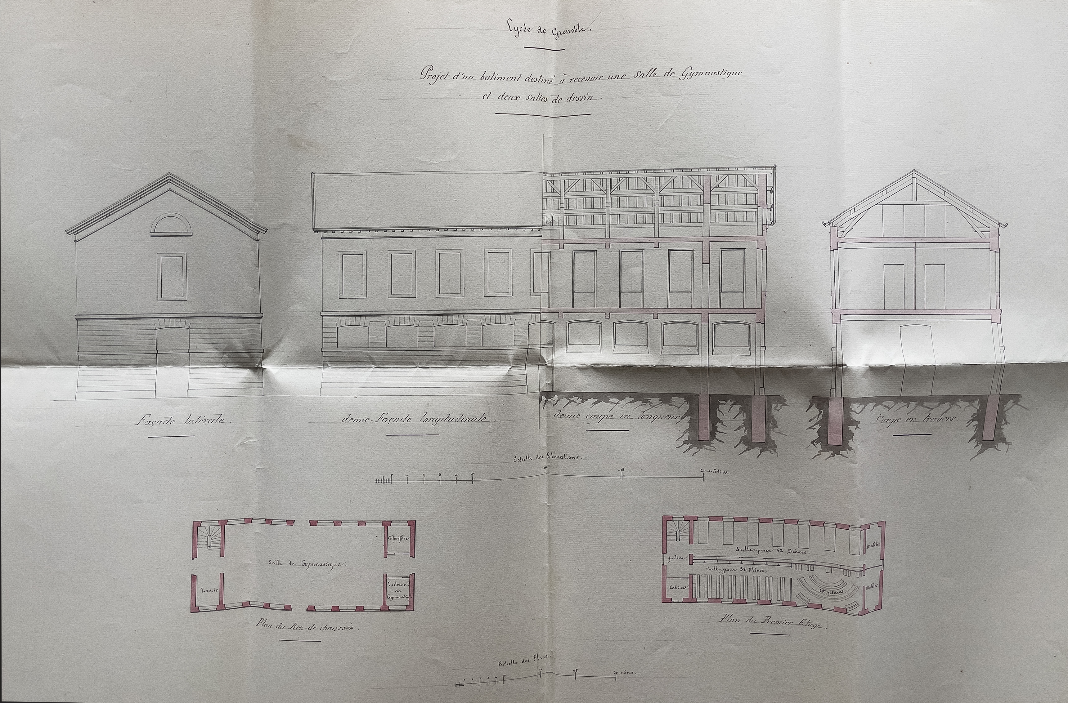 Collège de jésuites, dit Royal-Dauphin, puis école centrale, lycée, collège royal, lycée de garçons puis lycée de jeunes filles, actuellement cité scolaire Stendhal