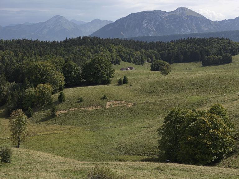 Vue de l'alpage des chalets Reguéras (Arith).