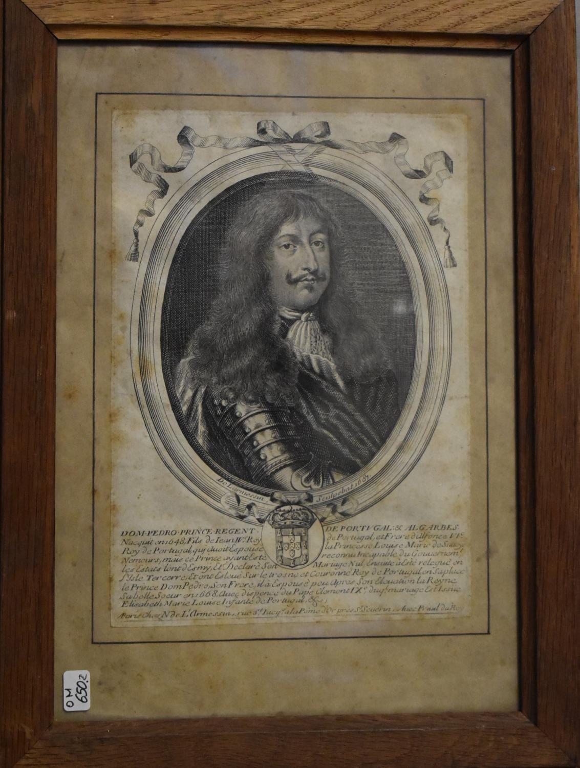 Estampe : Portrait de Dom Pedro, Prince Régent du Portugal