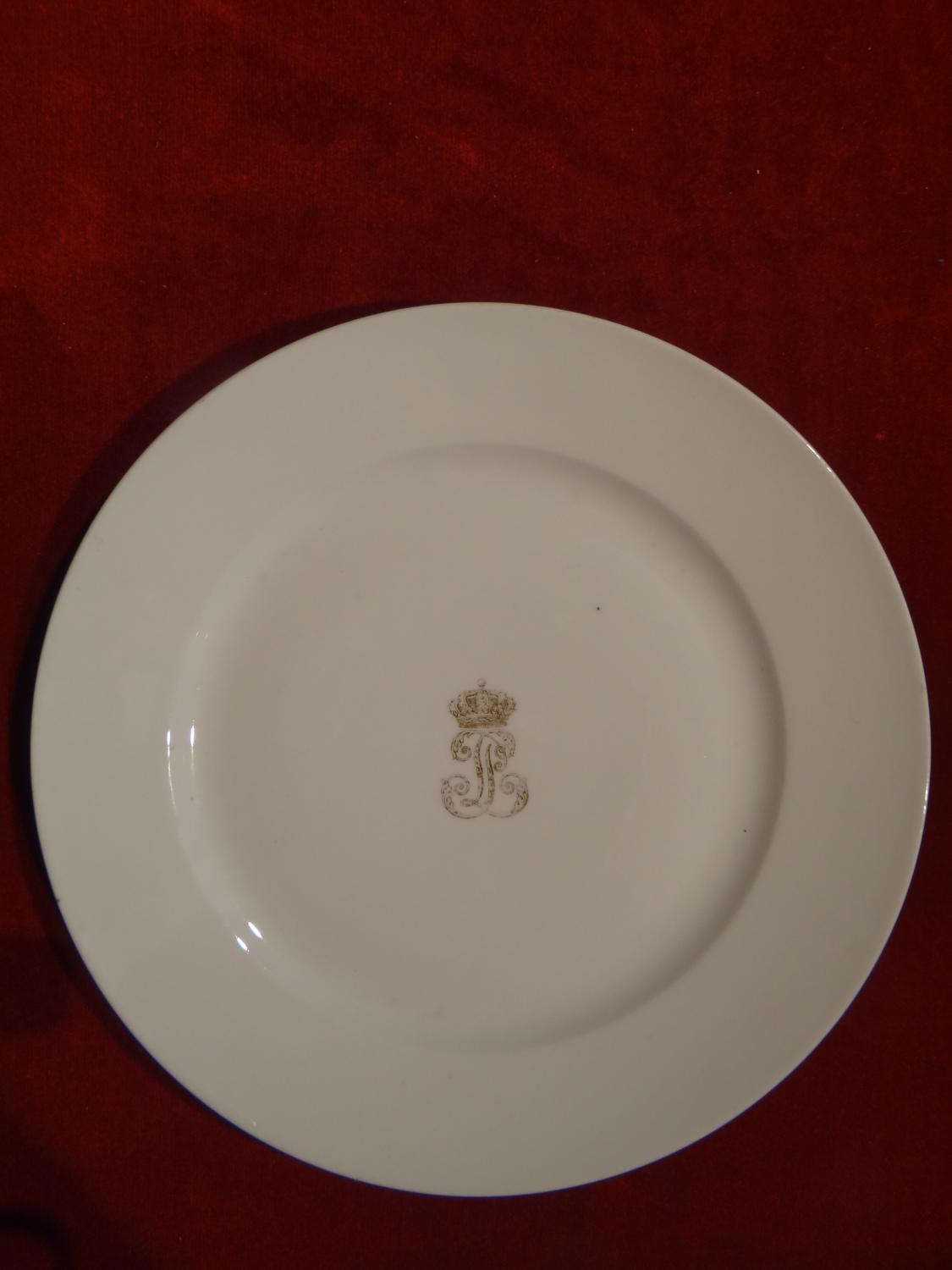 Service des Officiers : assiette plate