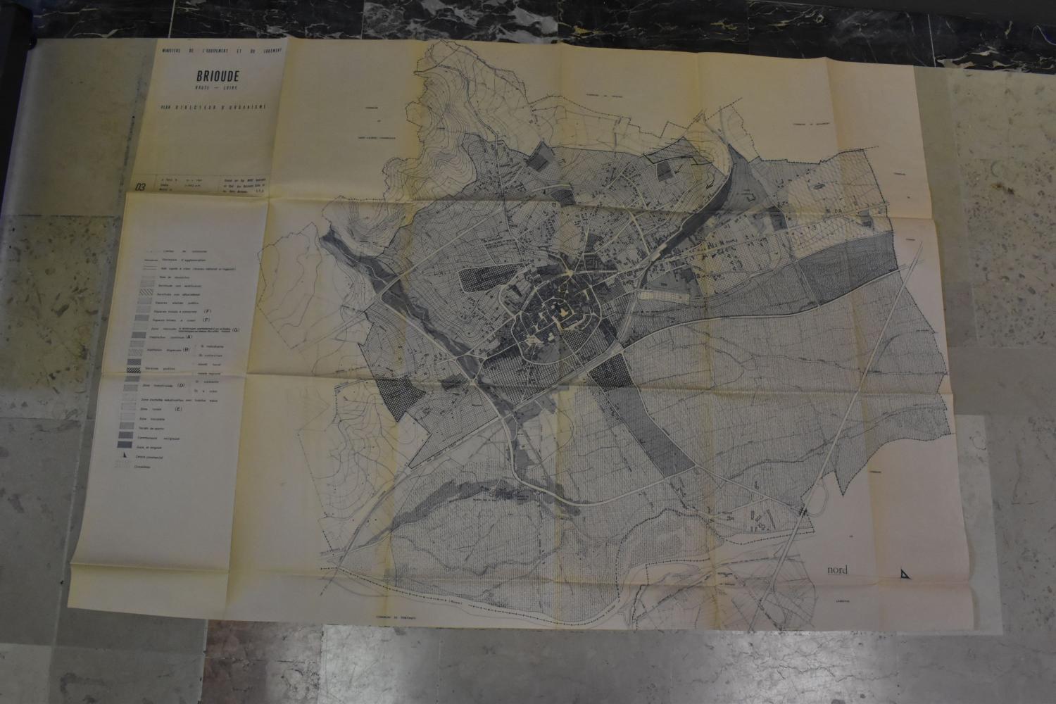 Plan directeur d'urbanisme par Guy Nicot, 30 juin 1969 (AC Brioude. 1 W 2659)