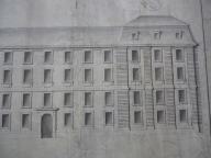 Elévation de la façade côté Rhône, s.d. (détail du côté droit). Plan AC Lyon. Fonds des HCL ; 2NP668