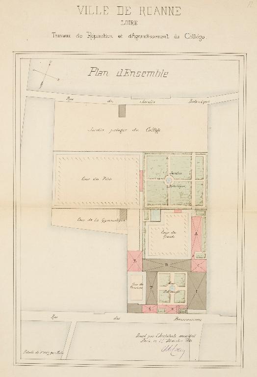 Manoir de Chènevoux, puis collège de jésuites, puis école centrale, puis lycée de garçons, actuellement lycée d'enseignement secondaire Jean-Puy