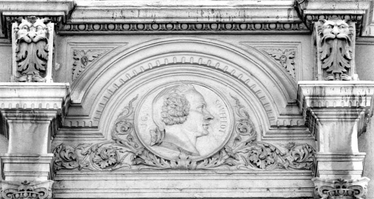 Ensemble de 15 bas-reliefs en médaillon : portraits de Lyonnais célèbres