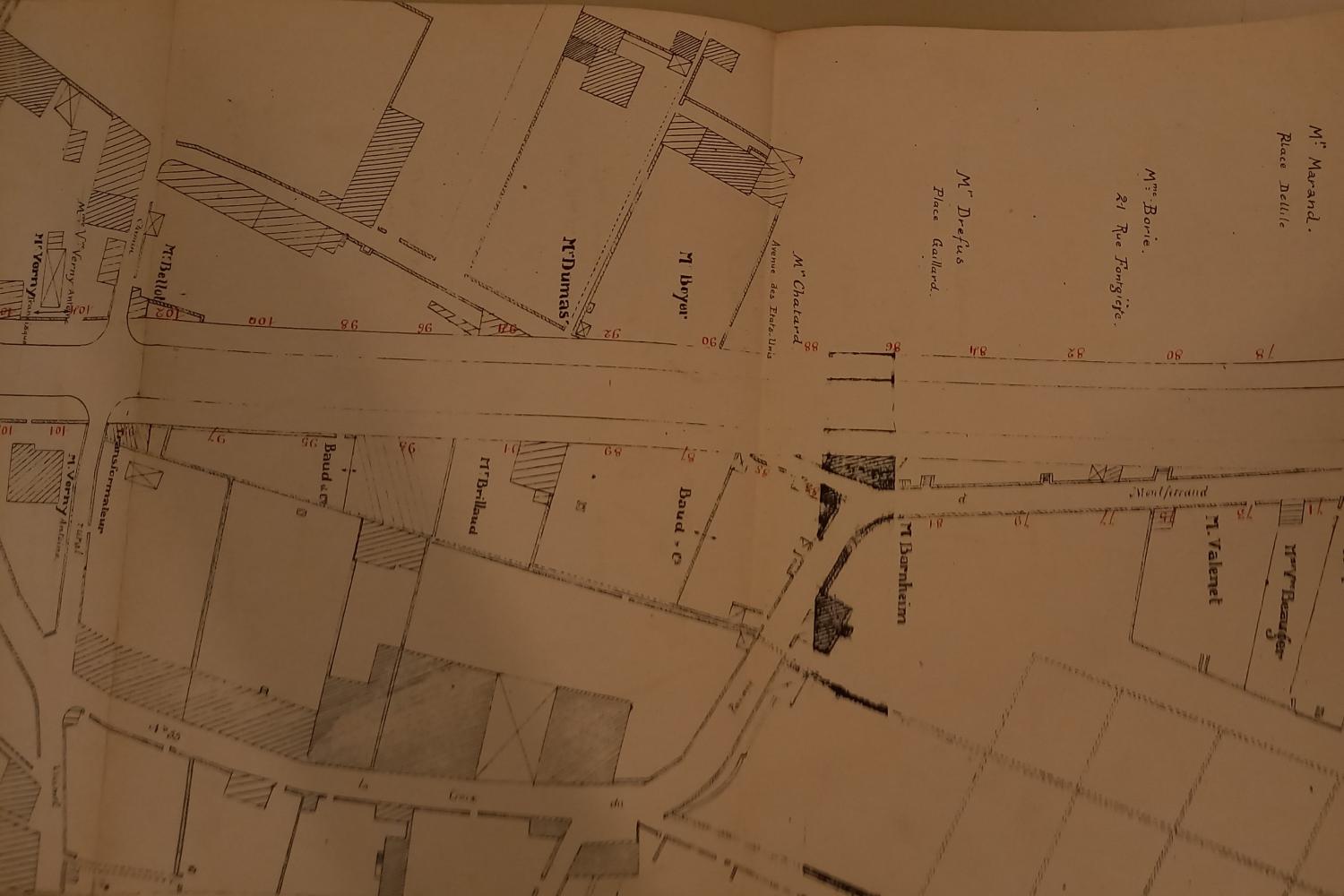 Plan de numérotage du boulevard Lavoisier