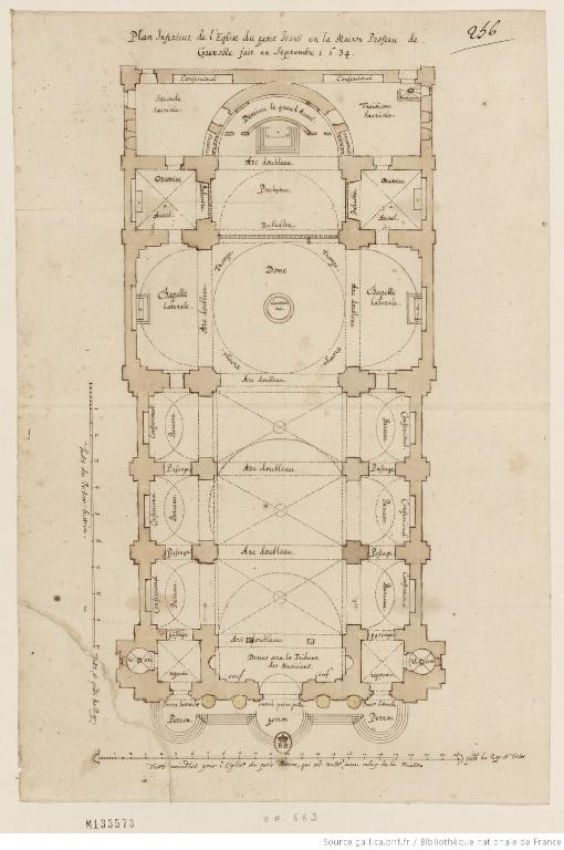 Projet pour l'église de la maison professe, 1634 (B.n.F., Est., FOL-HD-4 (8))