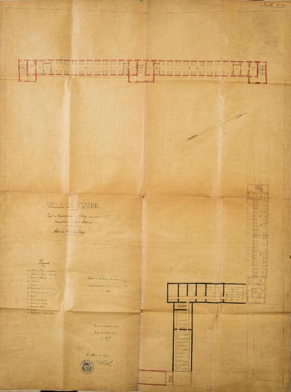 Manoir de Chènevoux, puis collège de jésuites, puis école centrale, puis lycée de garçons, actuellement lycée d'enseignement secondaire Jean-Puy