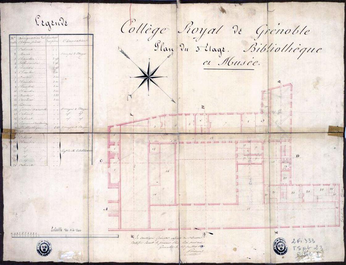 Collège de jésuites, dit Royal-Dauphin, puis école centrale, lycée, collège royal, lycée de garçons puis lycée de jeunes filles, actuellement cité scolaire Stendhal