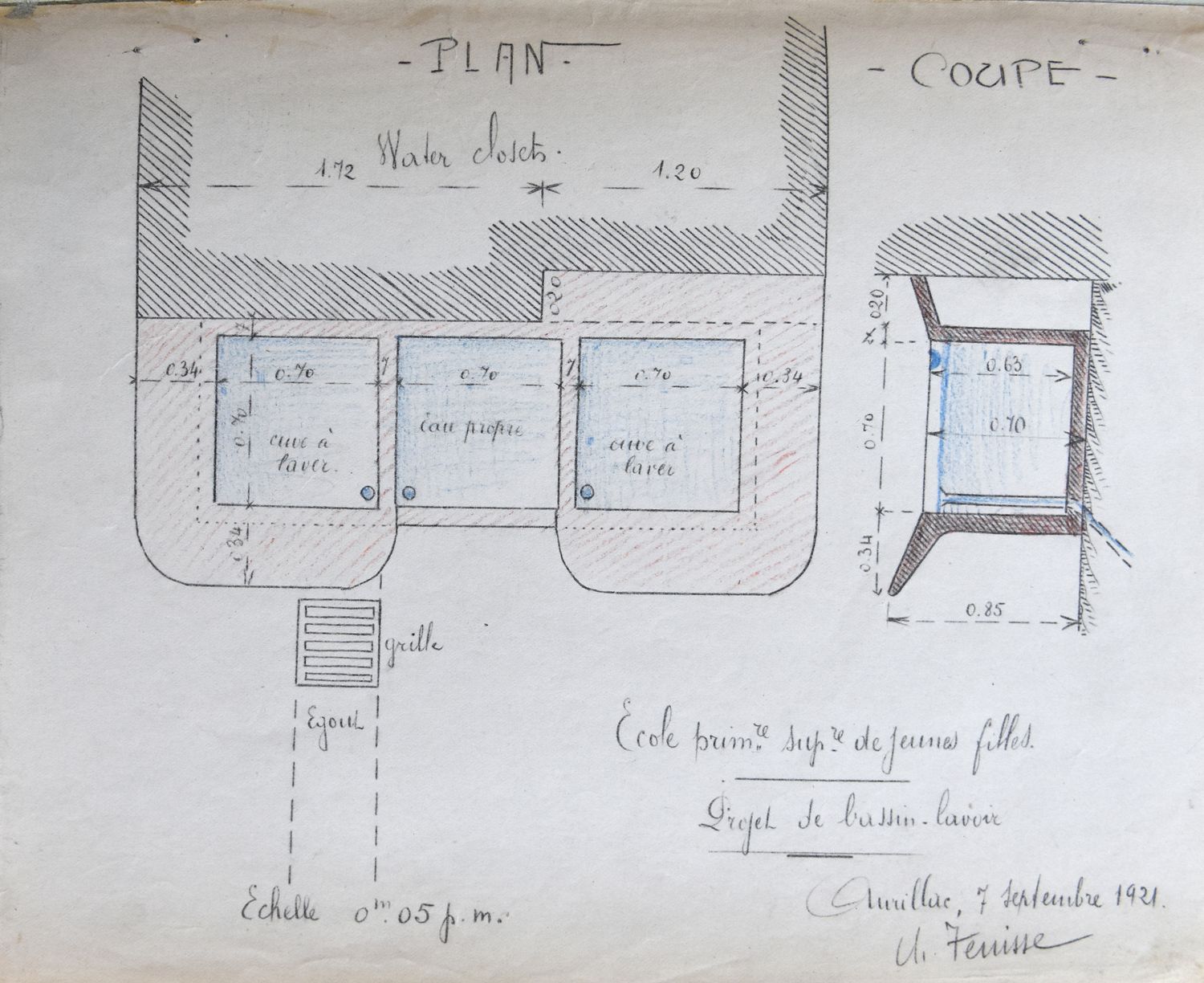 Collège de jésuites d'Aurillac, puis collège communal, lycée de garçons, école primaire supérieure de jeunes filles, collège moderne et technique de jeunes filles, actuellement collège Jeanne-de-La-Treilhe
