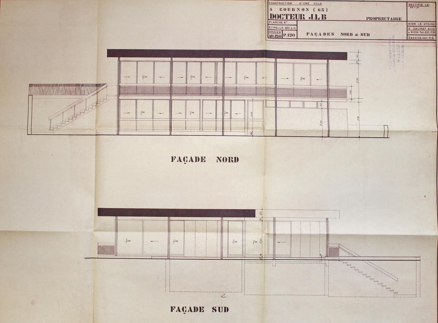 Cournon-d'Auvergne, la maison B., 1969, Alain GALINAT architecte