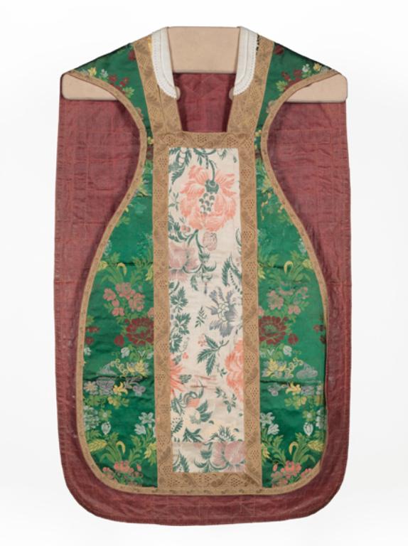 chasuble, étole, bourse de corporal : ornement vert